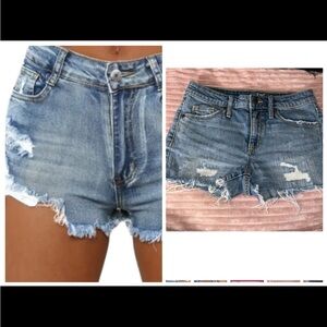 Universal thread destroyed blue jeans shorts from Target size 0.